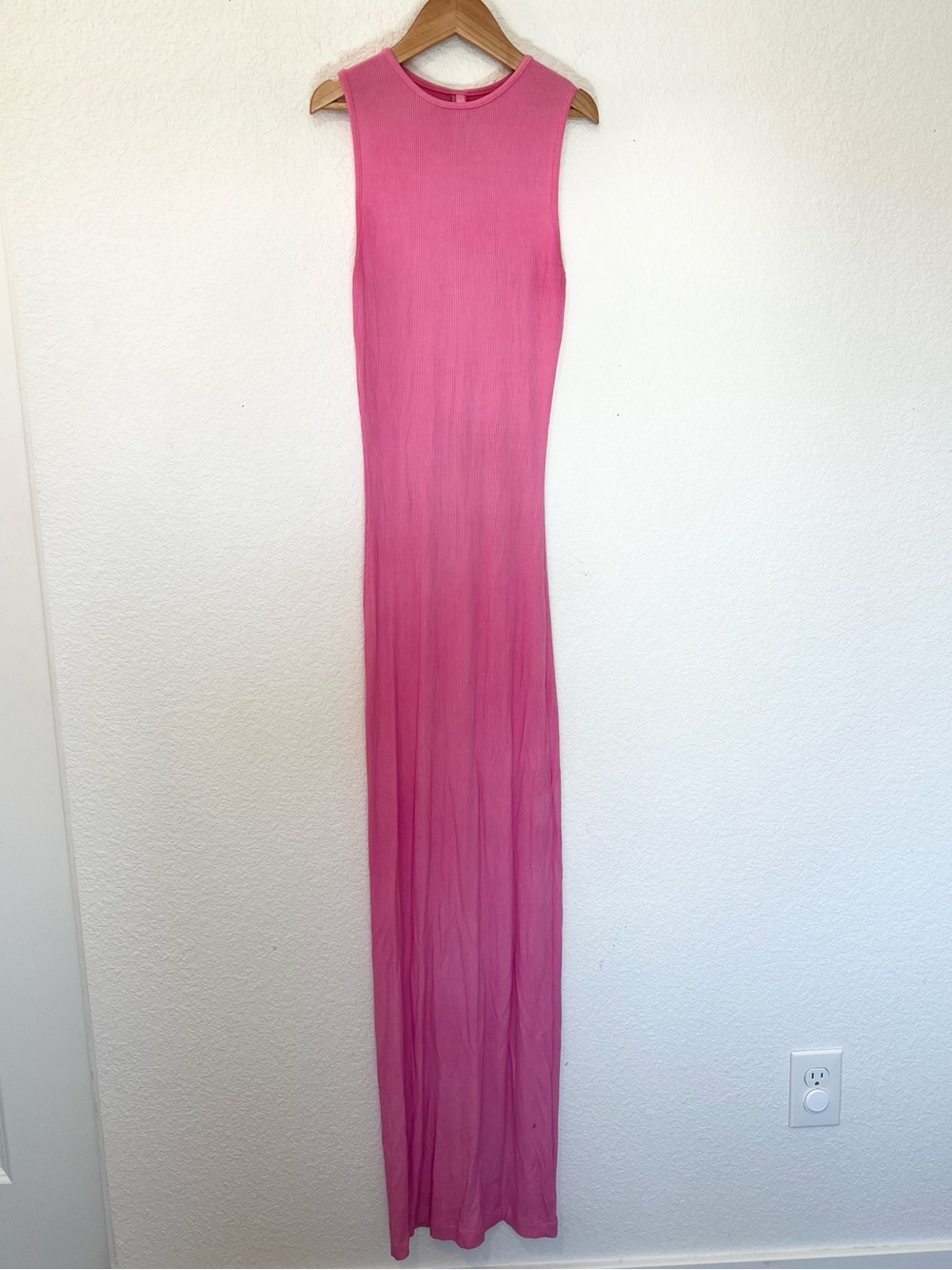 SKIMS Soft Lounge Ribbed Sleeveless Dress Cotton Candy Pink- Size Small - Picture 5 of 10